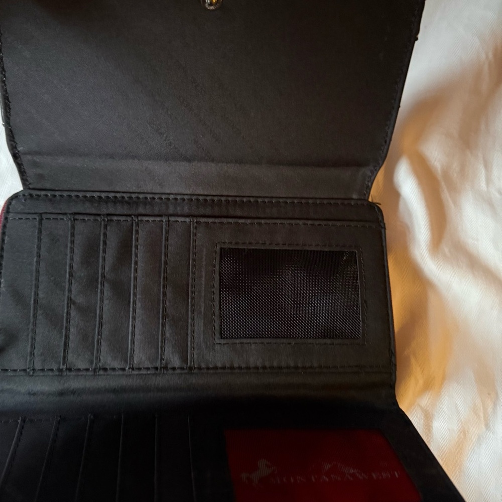 Montana West Embroidered Burgundy Clutch - Picture 3 of 4